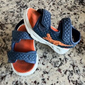 Size 8 Carter's Blue and Orange Dinosaur light up Sandals